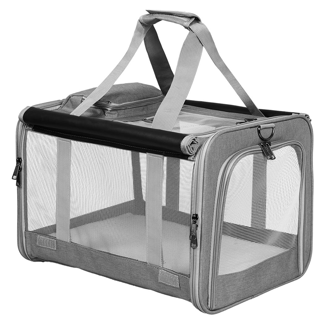 Pawz 3 In 1 Pet Soft Crate Dog Cat Carrier Xl Size Grey Versatile And Comfortable Travel Solution
