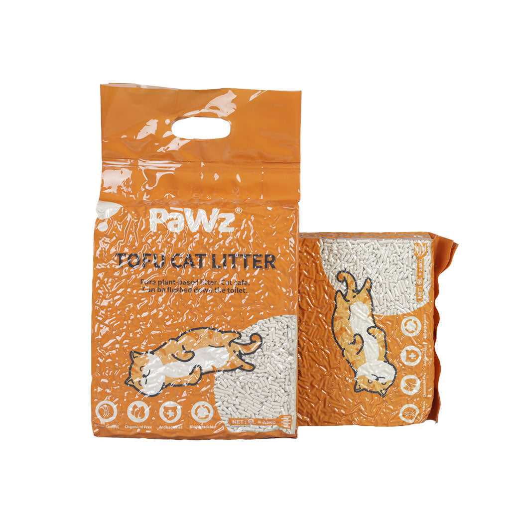 Pawz 2.5Kg Tofu Cat Litter Clumping Natural X1