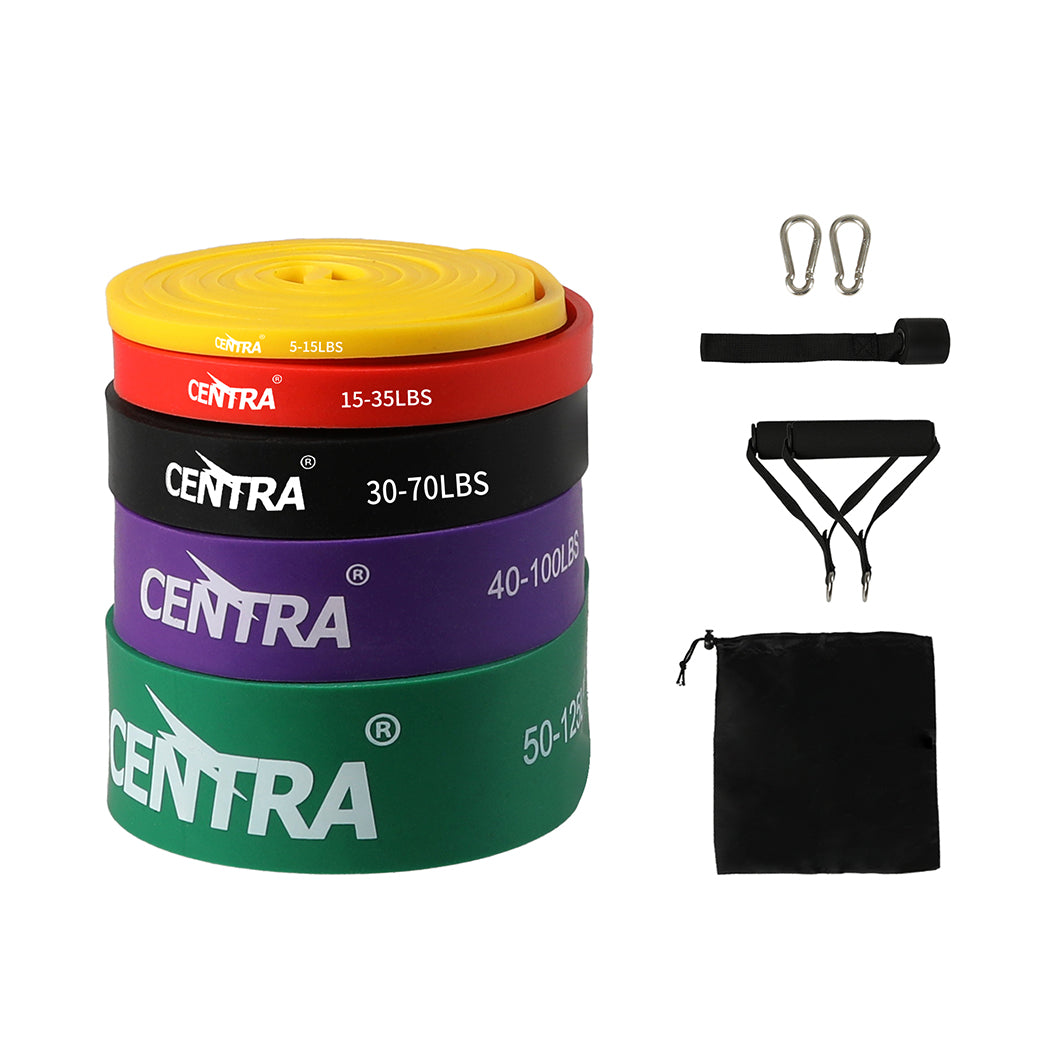 Centra Set Of 5 Heavy Duty Resistance Bands