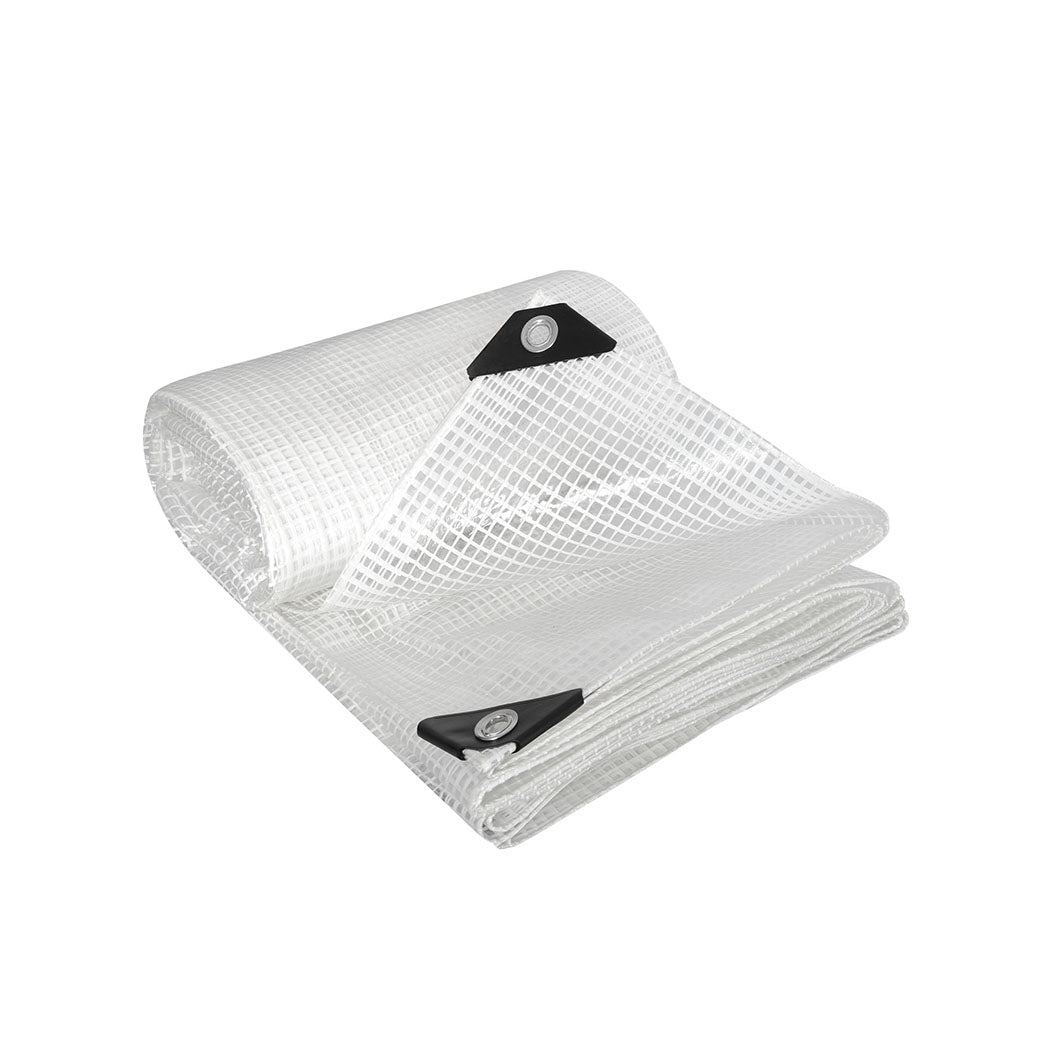 Tarp Tarpaulin 200Gsm Camping 6.1M X 7.3M Clear