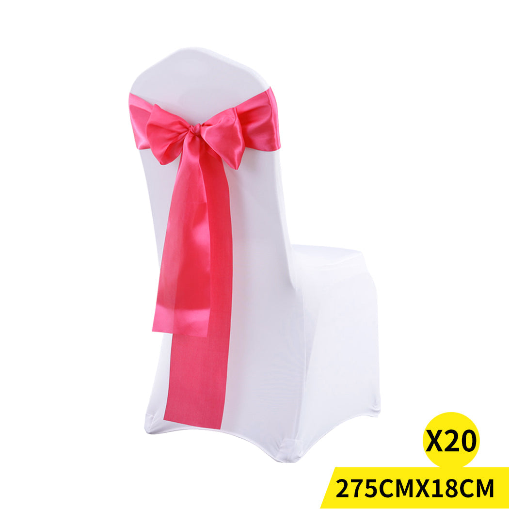 20X Satin Table Runners Chair Sashes Mauve