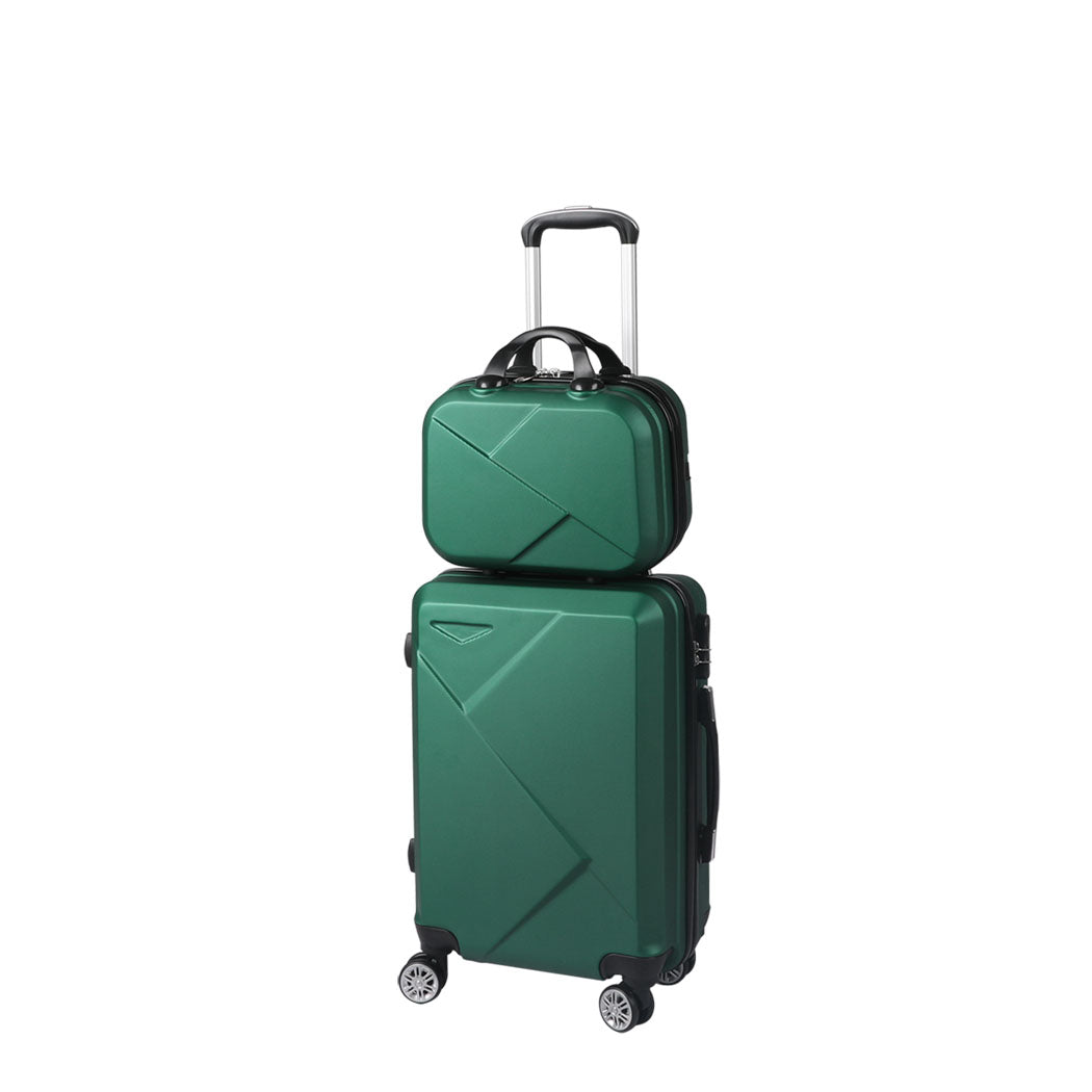 Slimbridge 2Pcs 20"Travel Luggage Set Green