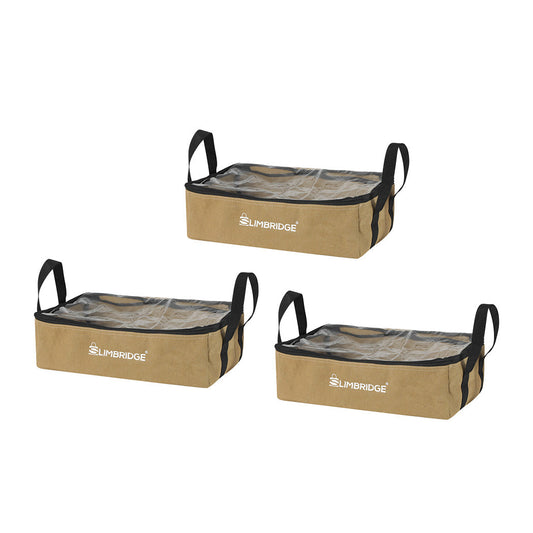 Slimbridge 3Pcs Camping Canvas Storage Khaki