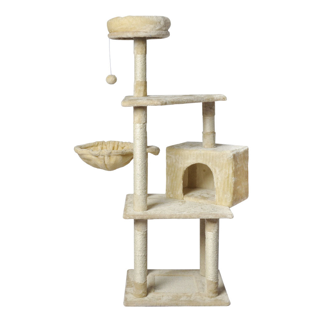 Pawz Cat Tree Toy Scratching Post Scratcher Beige