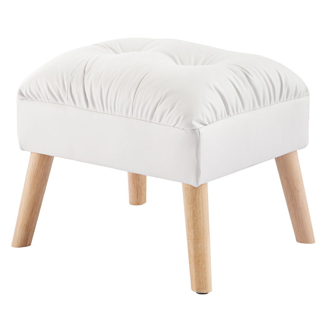 Accent Ottoman Chair Footstool Modern Comfortable Seating For Living Room Or Bedroom