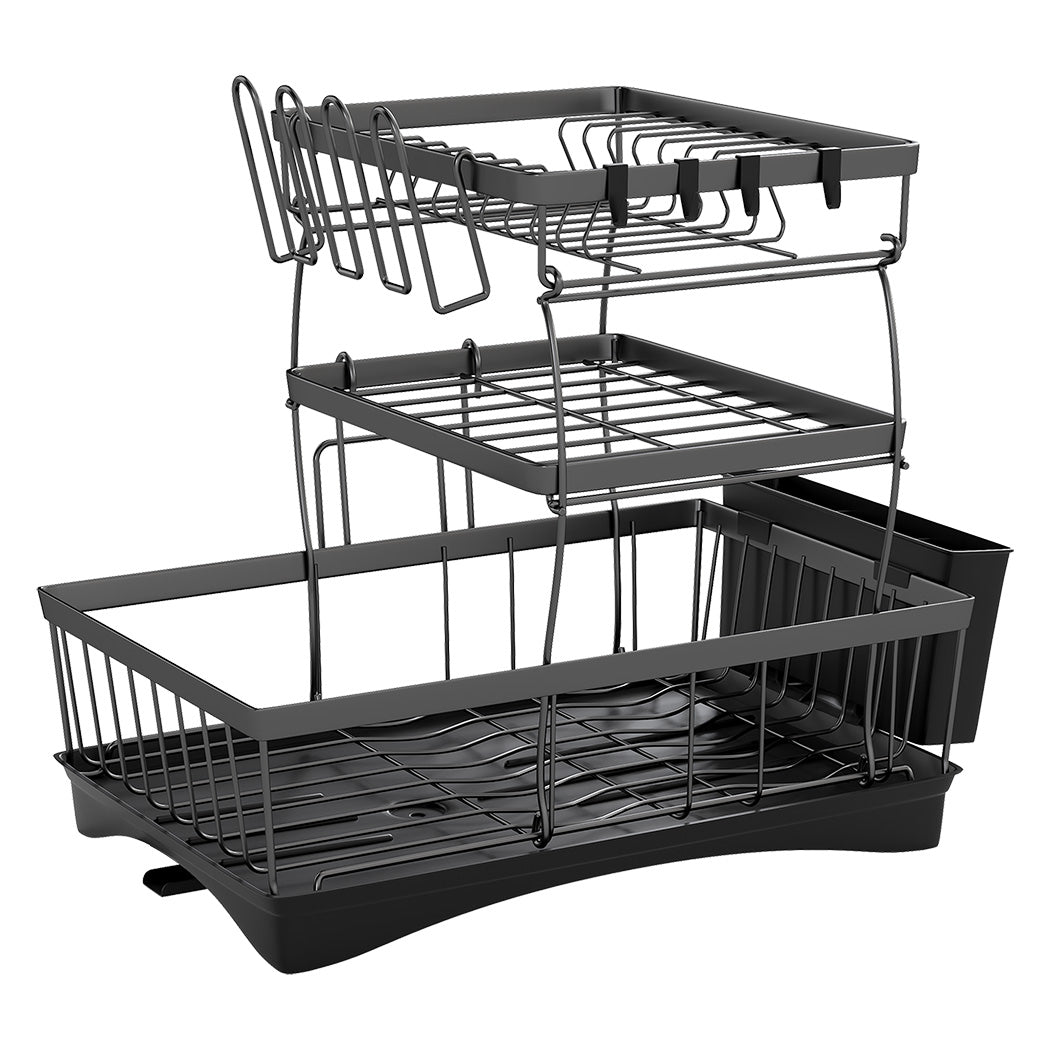 Toque Dish Drying Rack Plate Drainer Cup Holder
