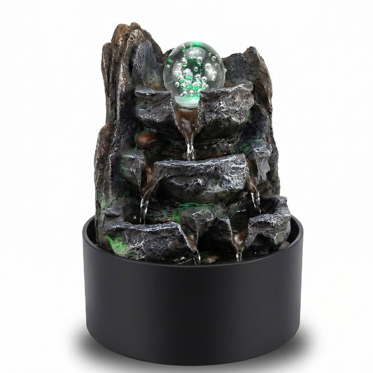 Spector Tabletop Water Fountain With Led Light & 3 Flow Levels