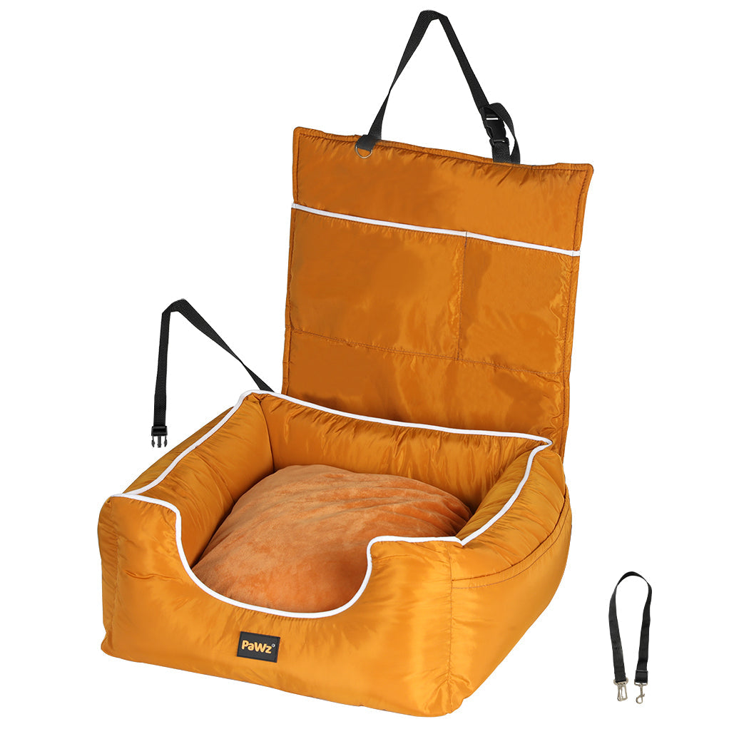 Pawz Pet Car Seat Travel Safety Carrier Orange