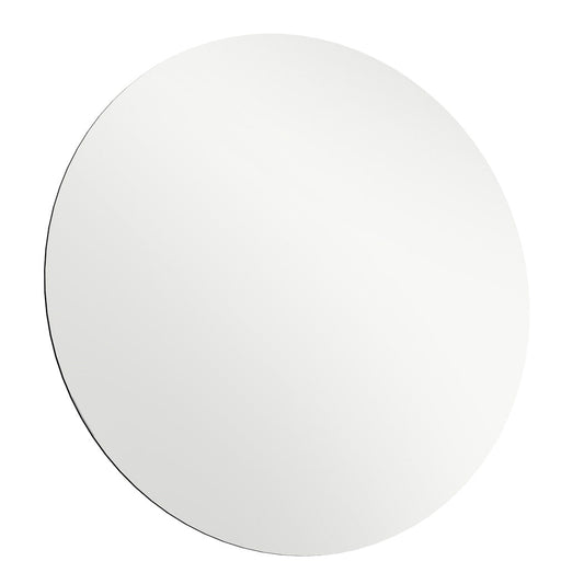 Yezi 50Cm Round Wall Mirror Frameless Tempered Glass