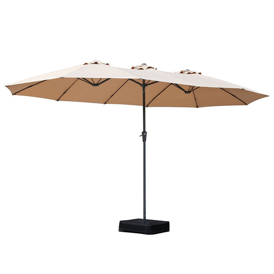 Centra 4M Double Sided Patio Umbrella Outdoor Base Stand Khaki