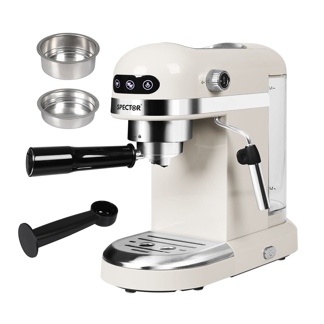 Spector Coffee Maker Machine Espresso Milk White