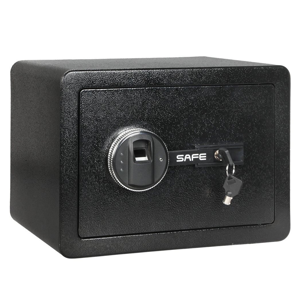 13.8L Digital Security Safe Box Fingerprint Key Lock Valuables Cash Documents