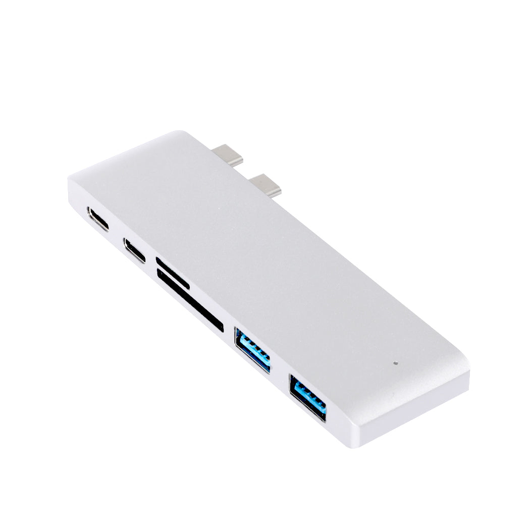 Usb 3.0 Type C Hub 6 Port Powered Adapter Silver