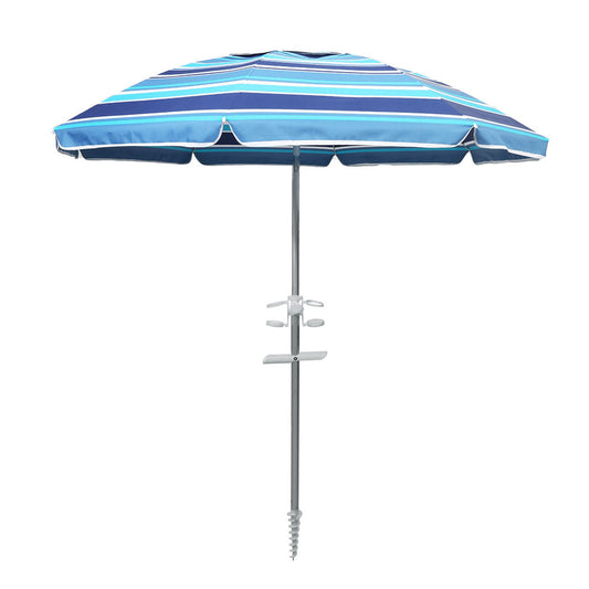 Mountview 2.2M Outdoor Beach Umbrellas Sand Blue