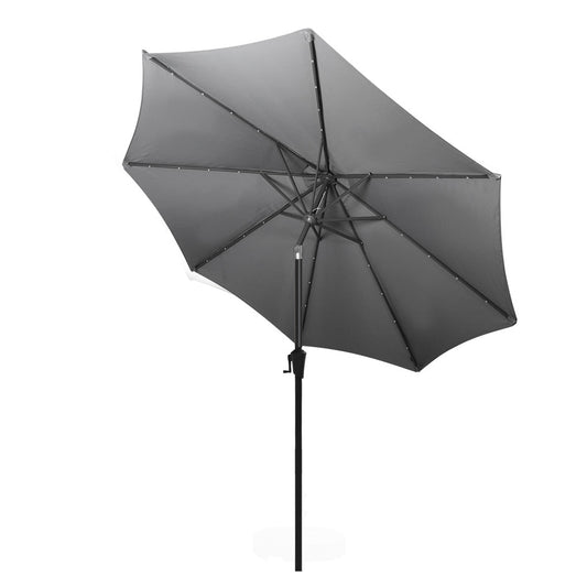 Centra 3M Outdoor Patio Umbrella Solar Led Light Grey