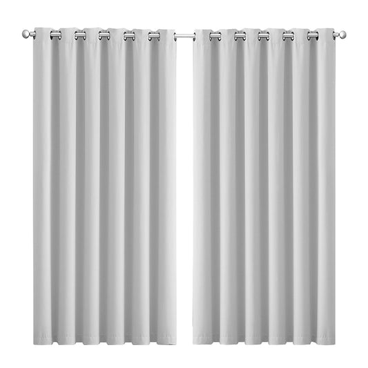 1 Sets of Hod Health & Home 1 Sets Of 2X Blockout Curtains Panels 3 Layers Grey