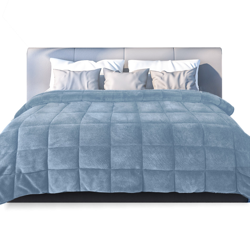 Dreamz Blue King Size Quilt Doona Comforter Blanket 240X210cm