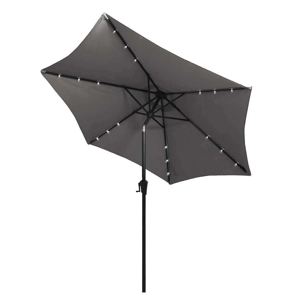 Centra 2.7M Led Outdoor Umbrella Base Stand Grey