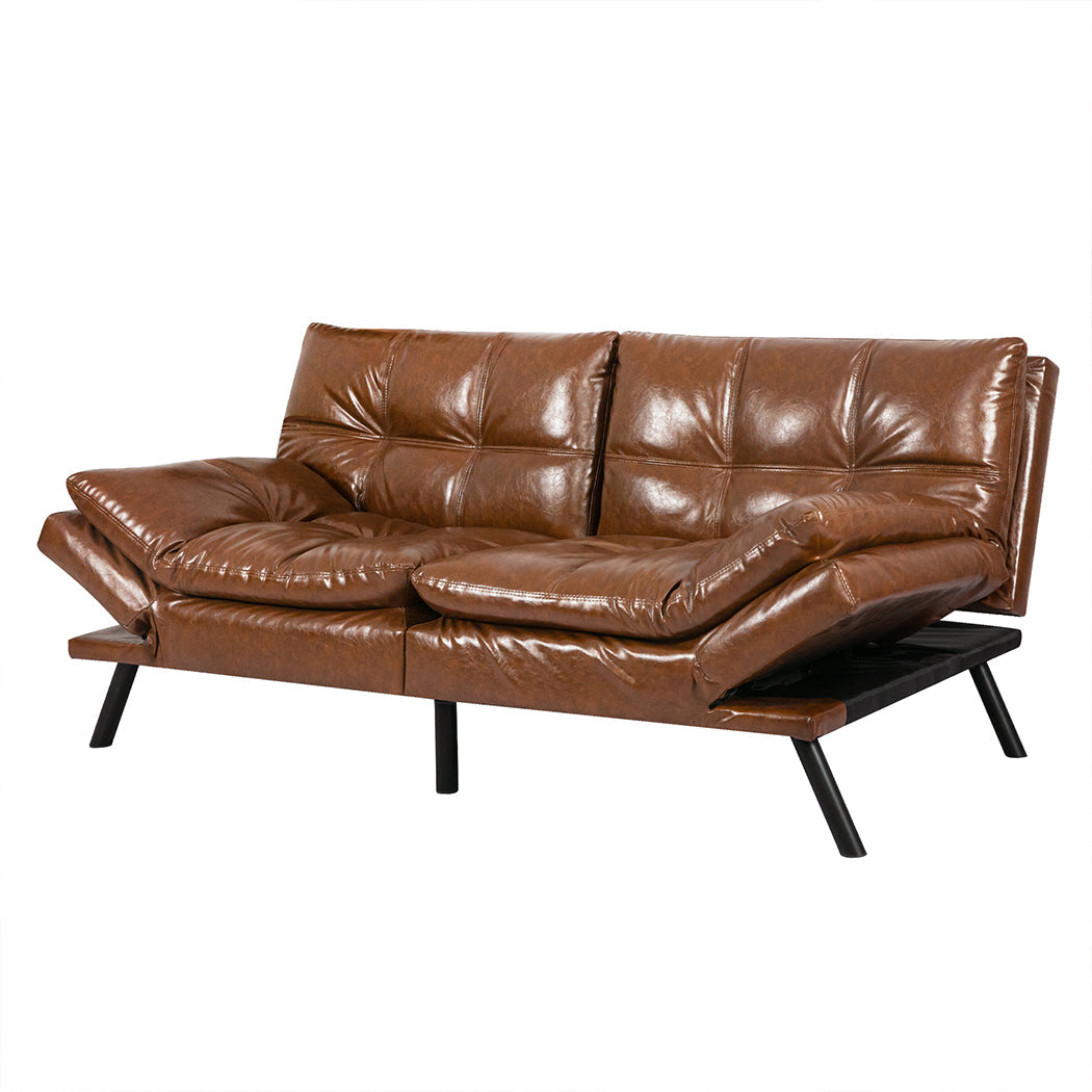Sofa Bed Futon Recliner Lounge Brown