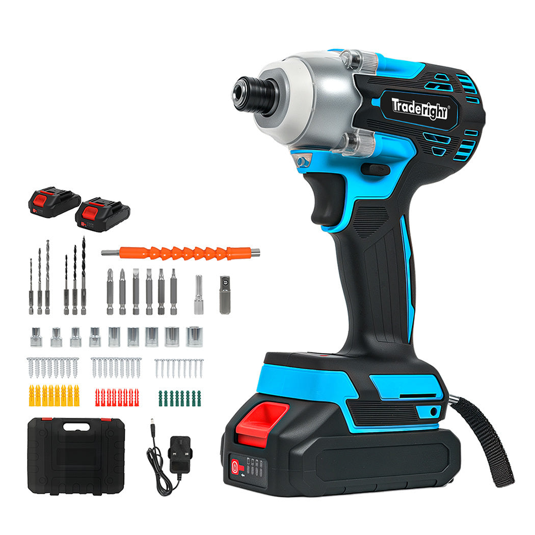 Traderight 21V Impact Driver Cordless400nm2x2.0Ahkit