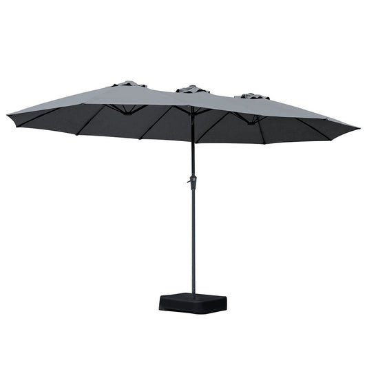 Centra 4M Double Sided Patio Umbrella Outdoor Base Stand Grey