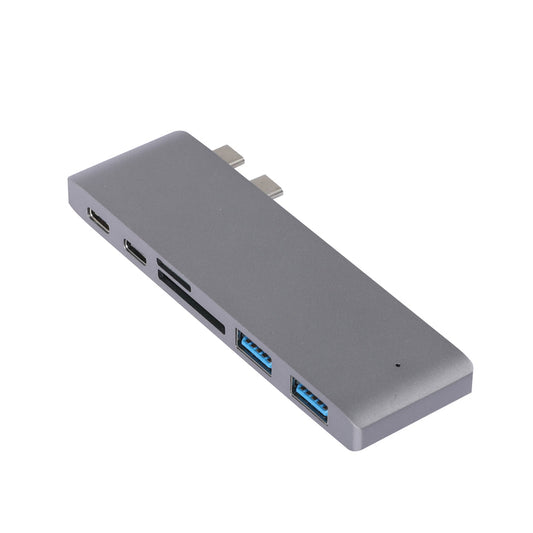 Usb 3.0 Type C Hub 6 Port Powered Adapter Grey