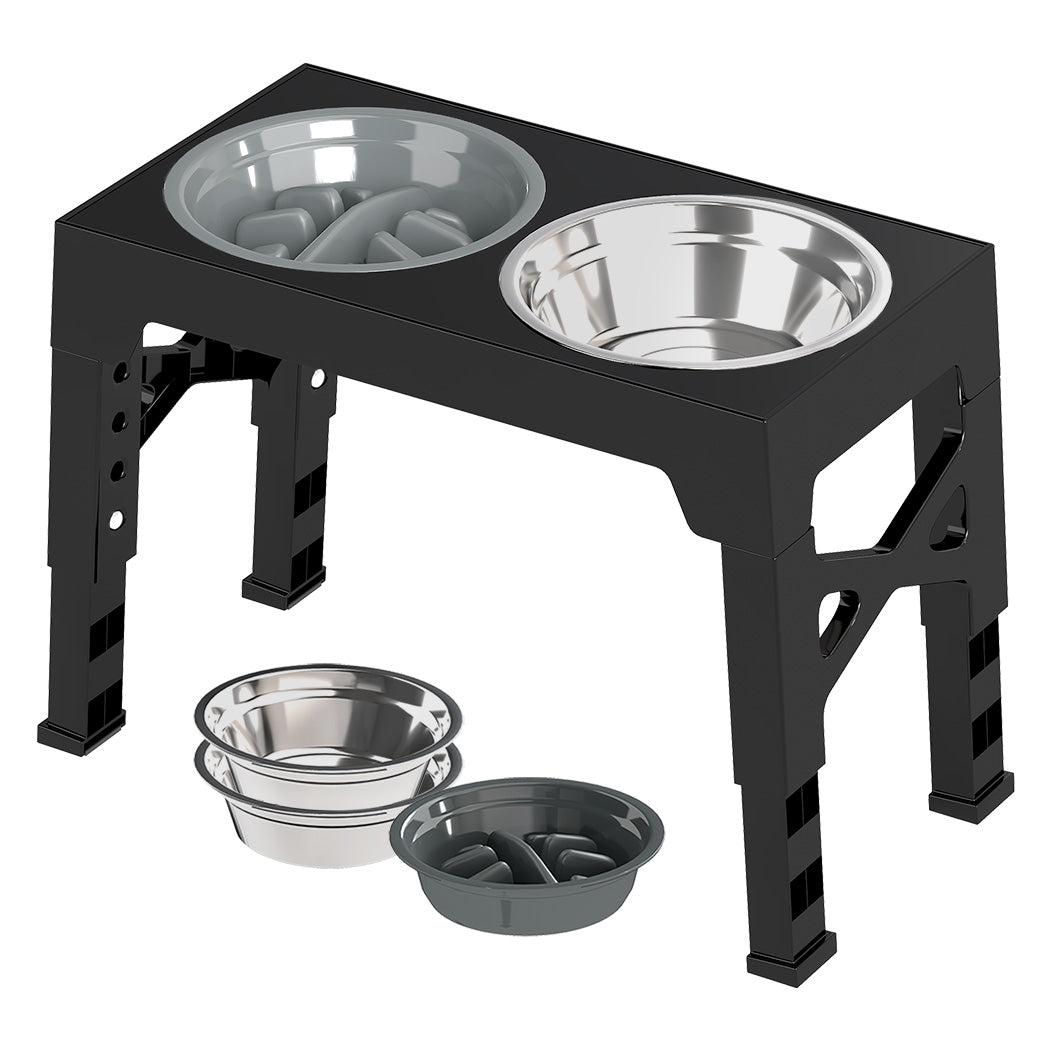 Pawz Elevated Dog Bowls 2 Stainless Steel And 1 Slow Feeder