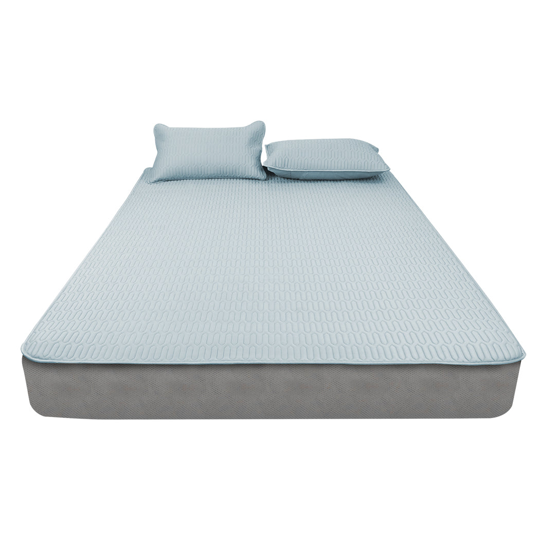 Dreamz Latex Cooling Bed Sheet Set Fitted 3Pcs King