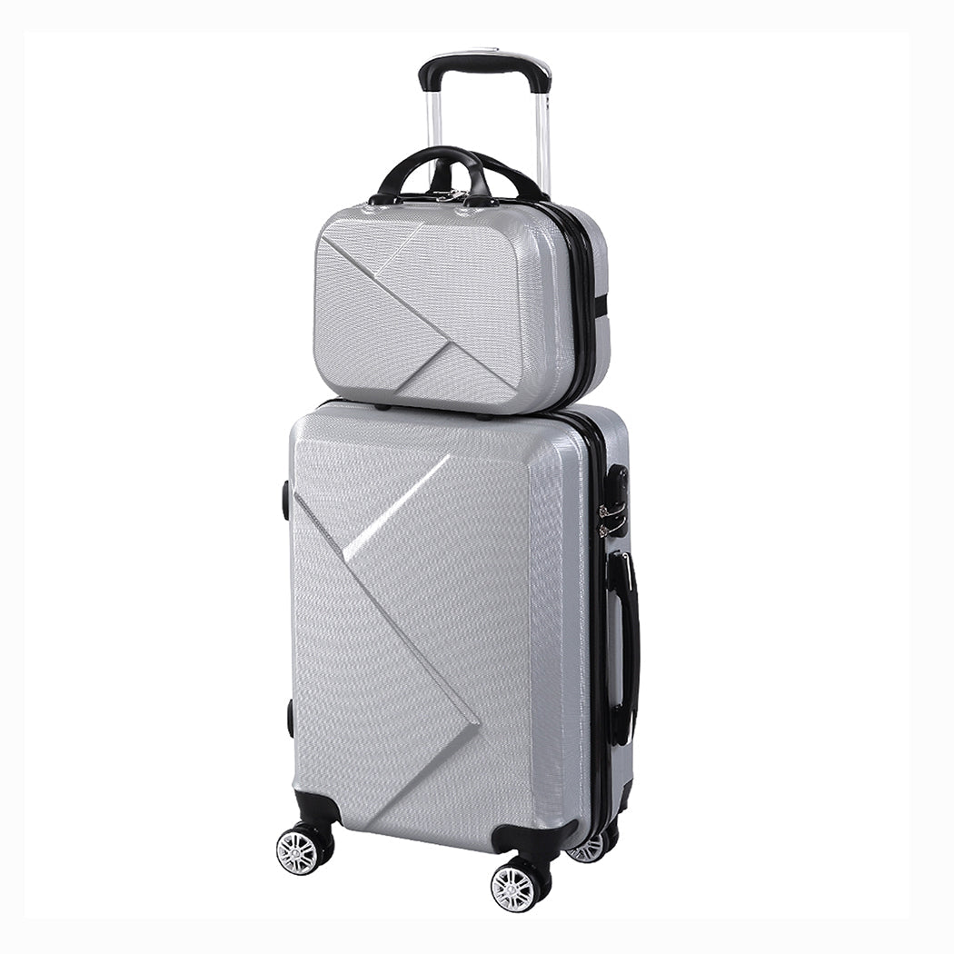 Slimbridge 2Pcs 20"Travel Luggage Set Grey