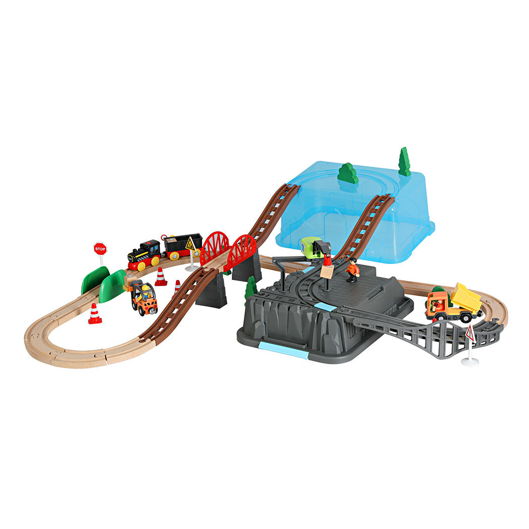 Bopeep Toy Train Set Track Diy Wooden