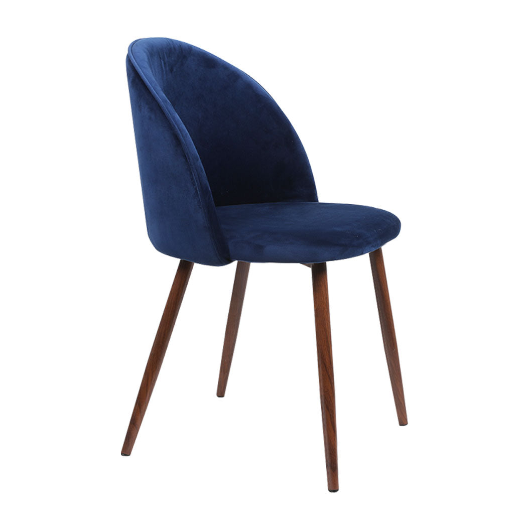Elegant Dining Chairs Set Of 2 French Navy Wooden Seat Stylish Comfortable Seating