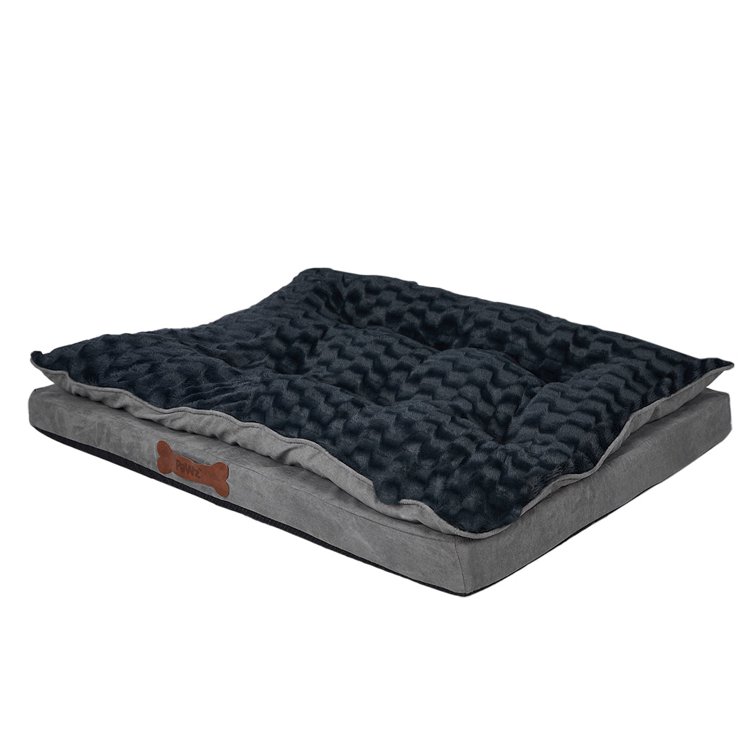Dog Calming Bed Warm Soft Plush Comfy Xl Grey Large