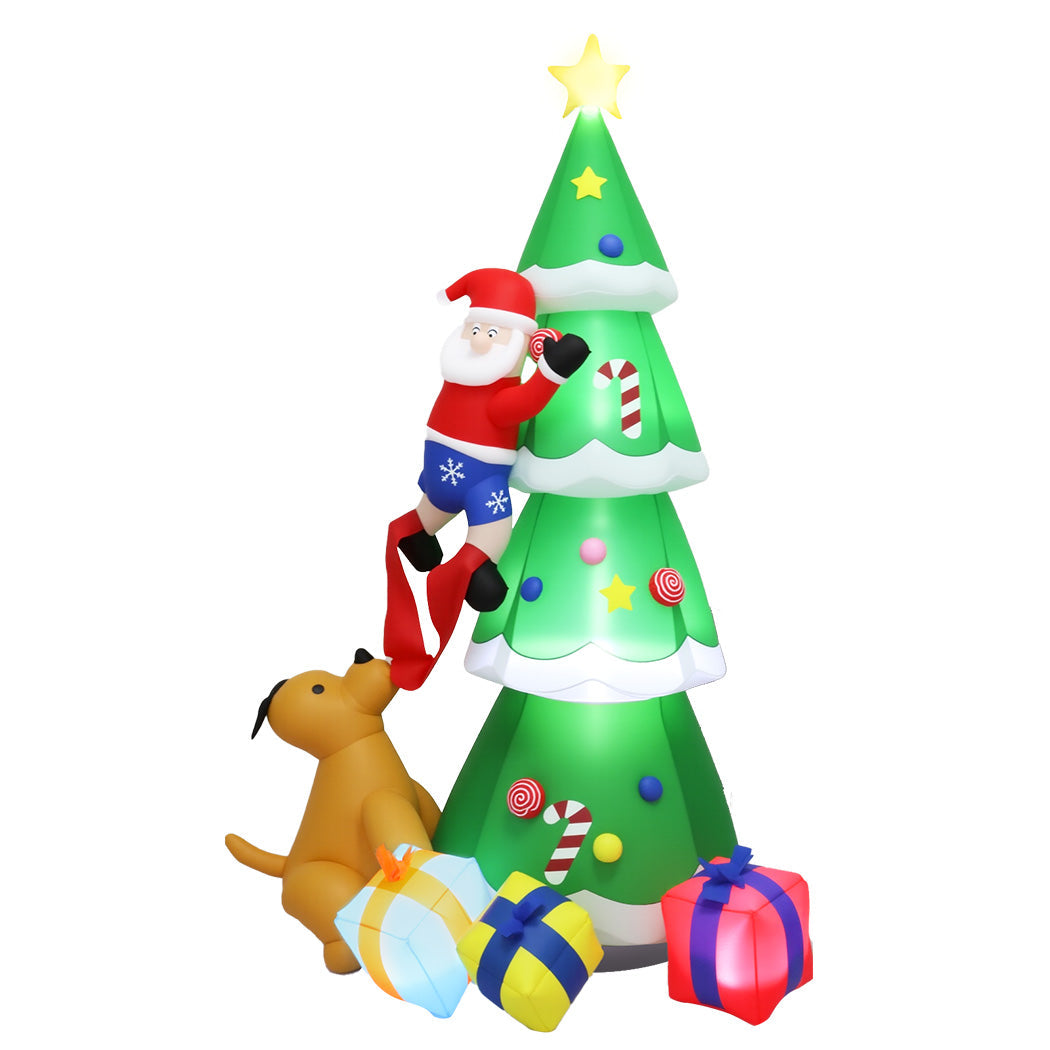 Santaco Inflatable Christmas 2.4M Xmas Tree Claus