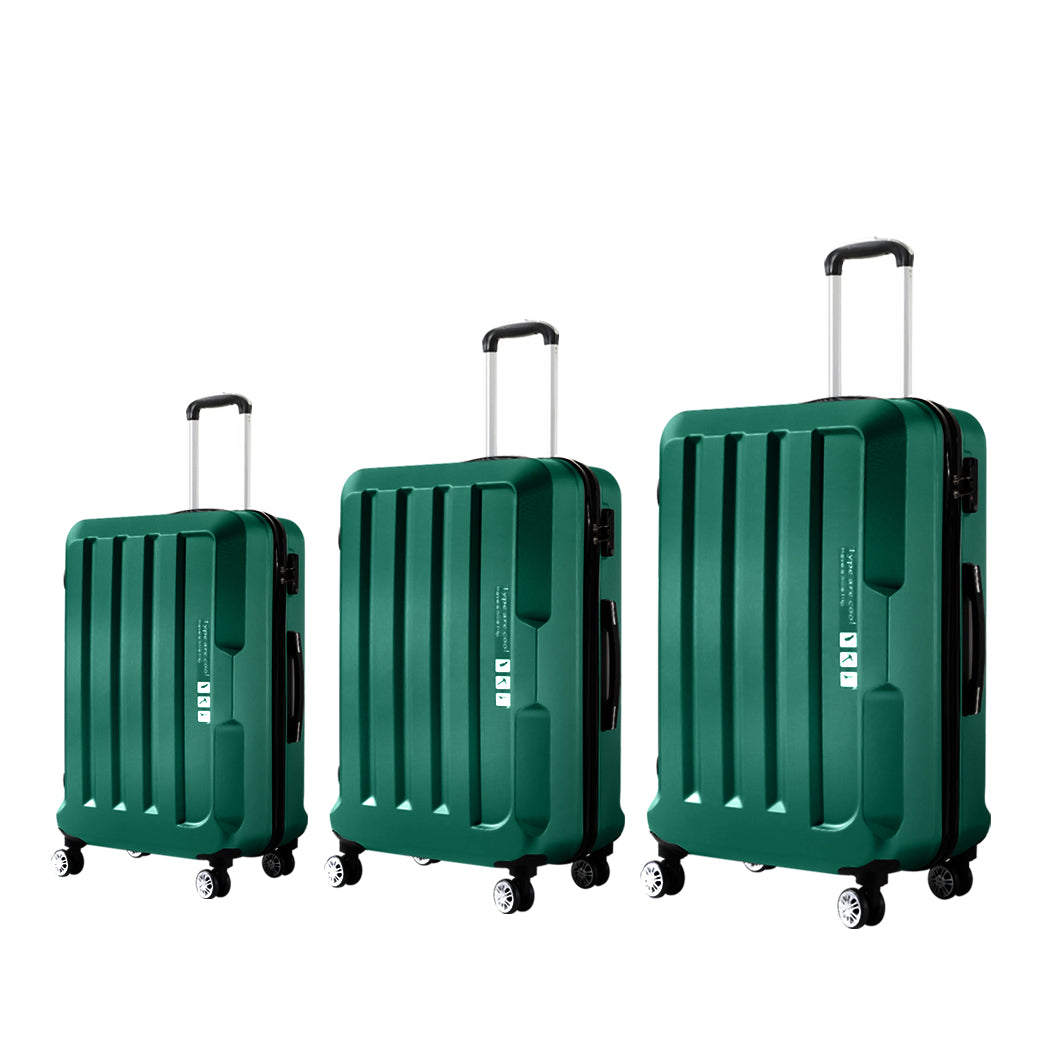 Slimbridge 20"24"28" 3Pc Luggage Sets Green