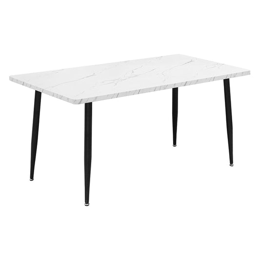 Steel Dining Table 4-6 Seater 150Cm White