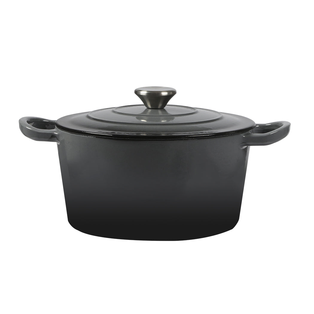 Toque 4L Enamel Dutch Oven Pot Cookware Black