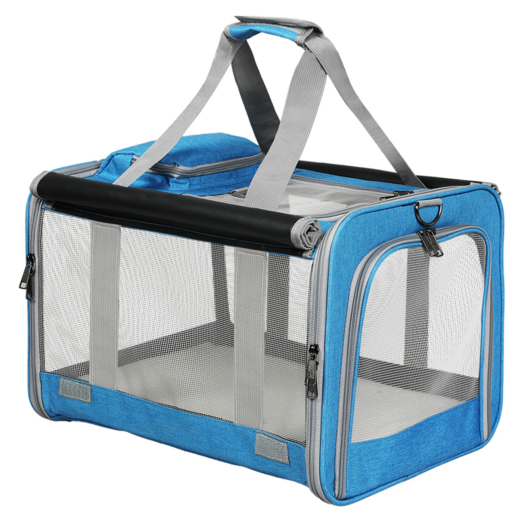 Pawz 3 In 1 Pet Soft Crate Dog Cat Carrier M Size Blue