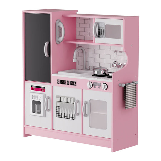 Bopeep Kids Kitchen Set Wooden Pretend Play Cooking Toy