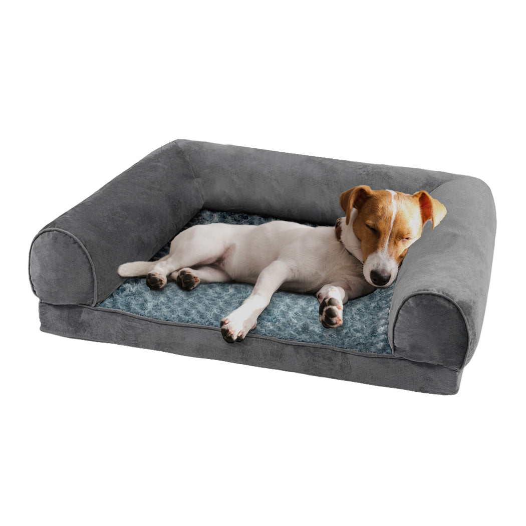 Pawz Pet Bed Sofa Dog Beds Bedding Soft M Cover Grey Medium