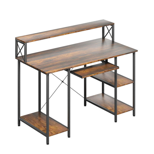 Office Gaming Computer Desk Brown