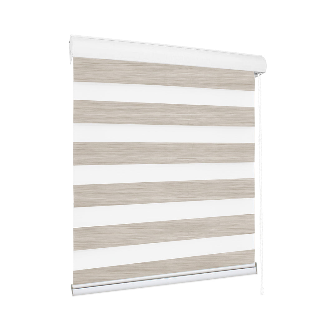 1 Sets of Marlow 1 Sets Of 1X Blackout Zebra Roller Blind Curtains 90X210cm Beige