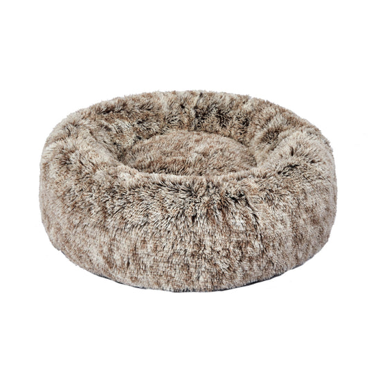 Pawz Pet Bed Cat Dog Donut Nest Calming Brown Large