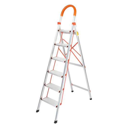 Traderight 6 Step Ladder Folding Aluminium