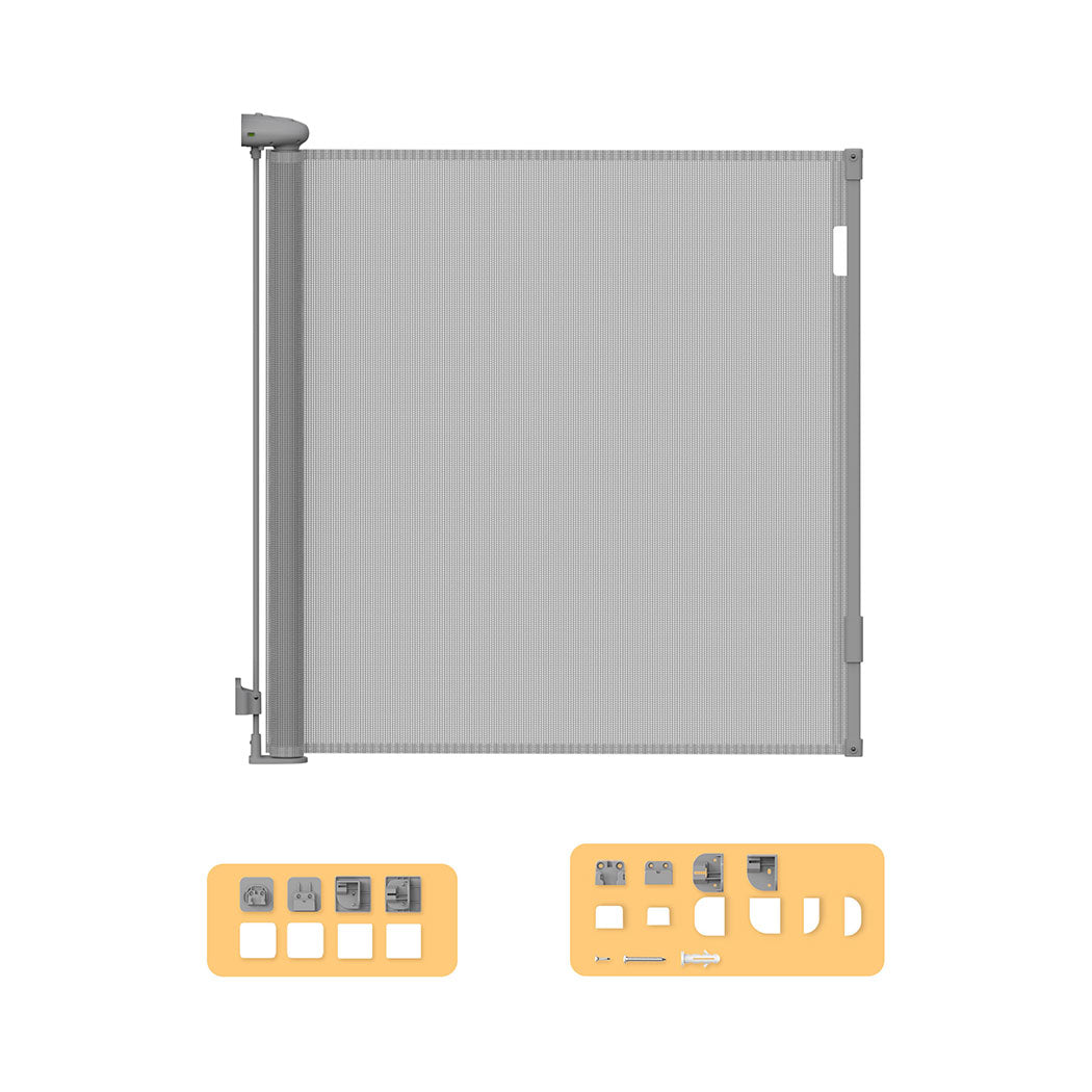 Bopeep Retractable Little One Safety Gates 150Cm Grey