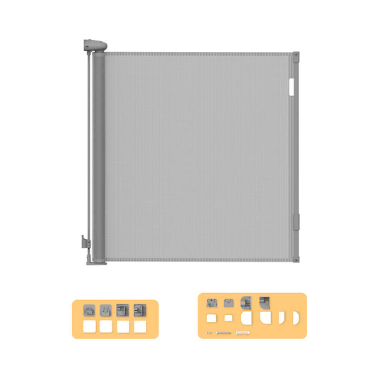 Bopeep Retractable Little One Safety Gates 150Cm Grey