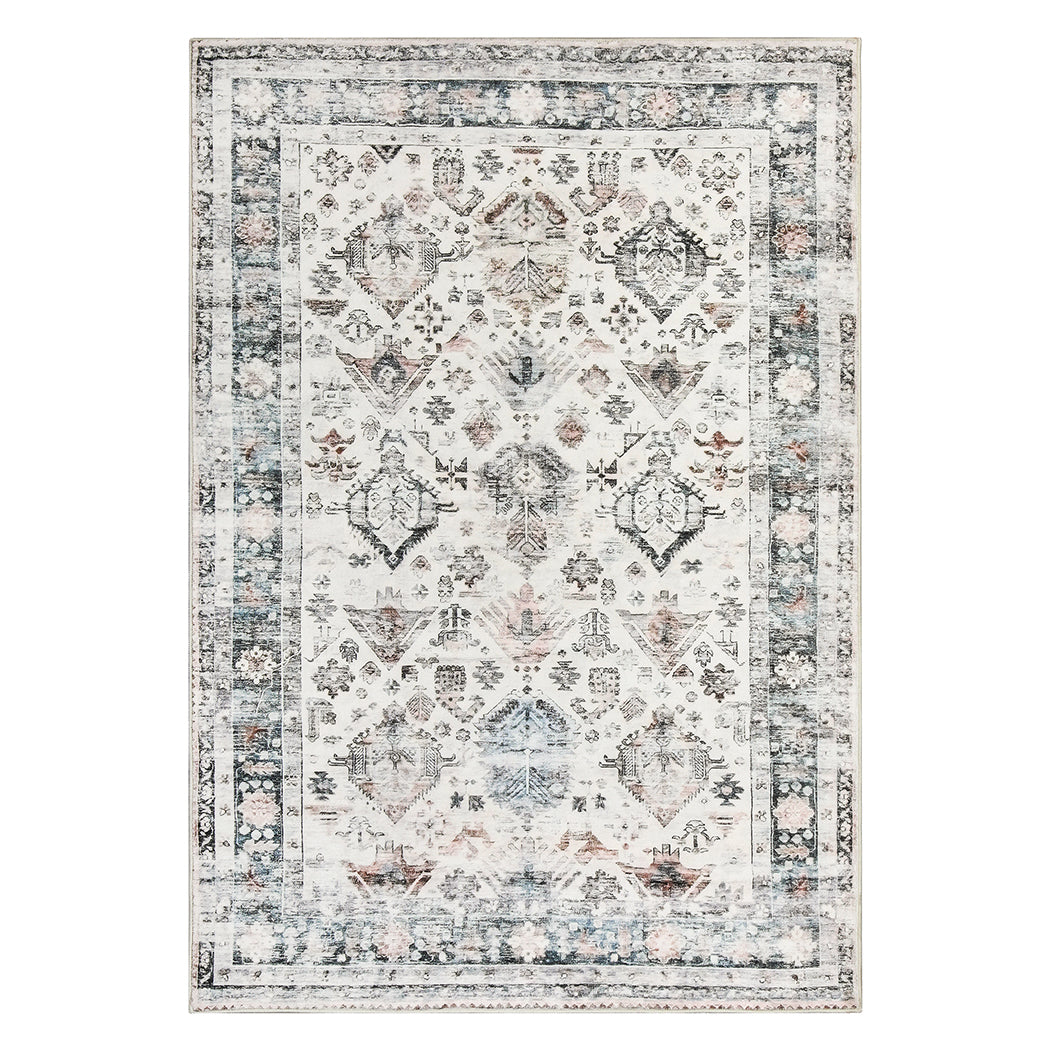 Floor Rug Short Pile Washable Soft Plush Non Slip Carpet 80X120 Cm