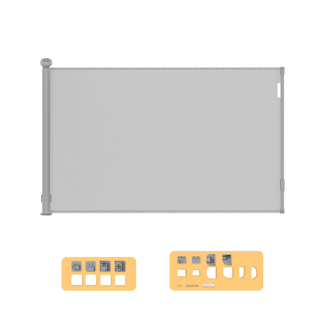 Bopeep Retractable Baby Safety Gates 300Cm Grey