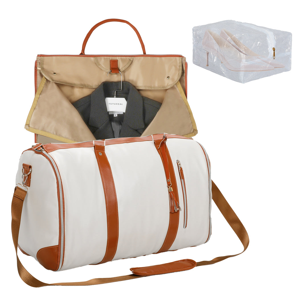 Slimbridge Garment Bags Hanging Suit Duffel Beige