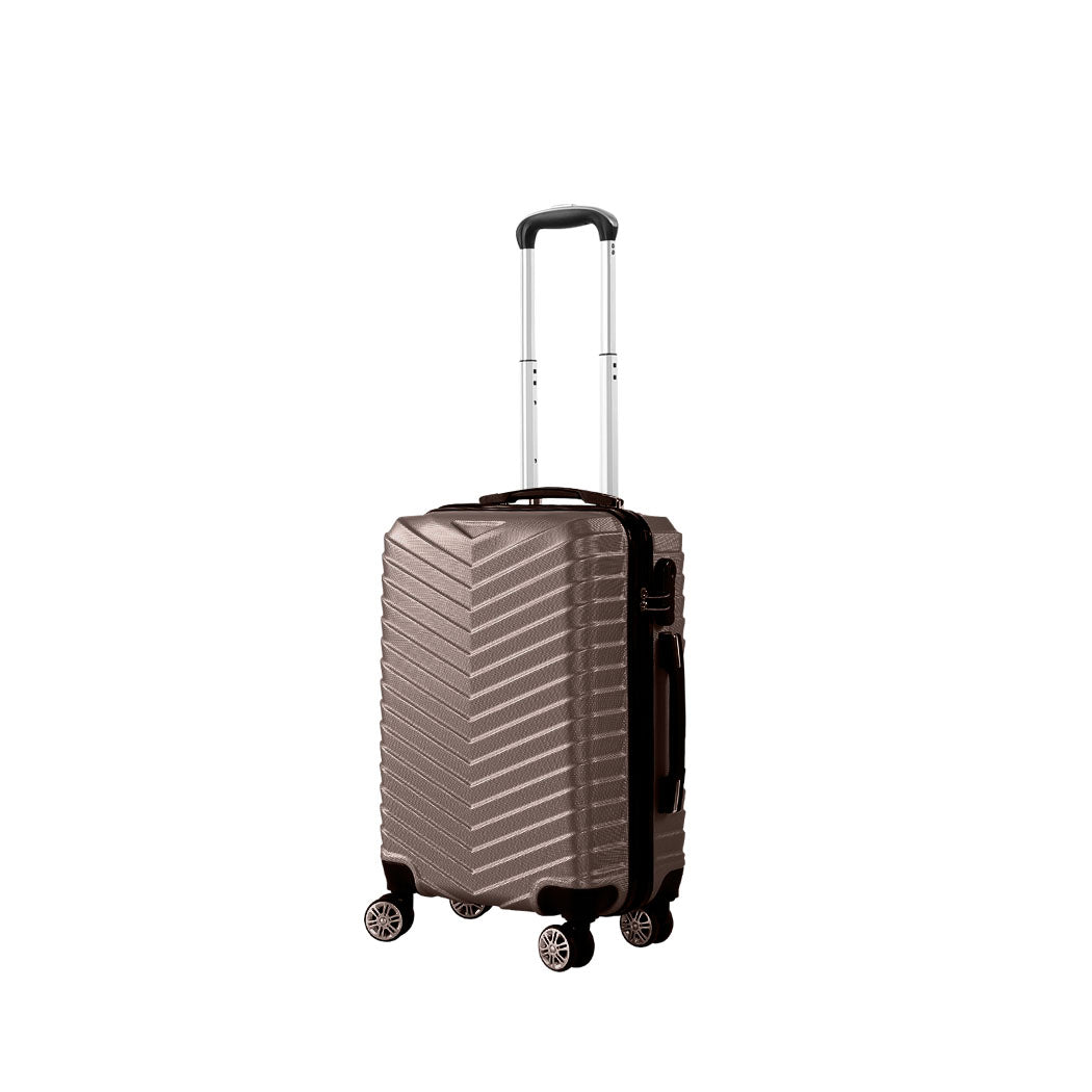 Slimbridge 20" Carry On Travel Luggage Coffee Inch