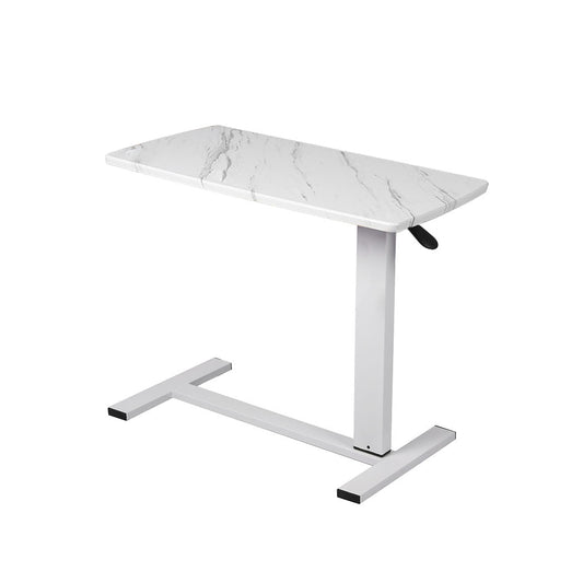 Standing Desk Sofa Bed Side Table White No Slots Marbled